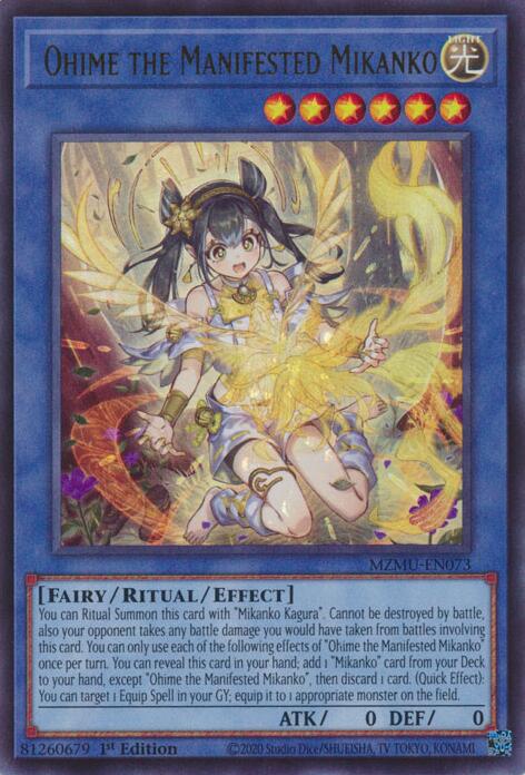 Ohime the Manifested Mikanko [MZMU-EN073] Ultra Rare | Exor Games Bridgewater