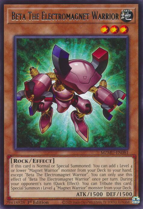 Beta The Electromagnet Warrior [MZMU-EN081] Rare | Exor Games Bridgewater