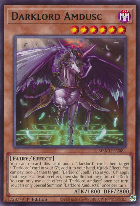 Darklord Amdusc [MZMU-EN084] Rare | Exor Games Bridgewater