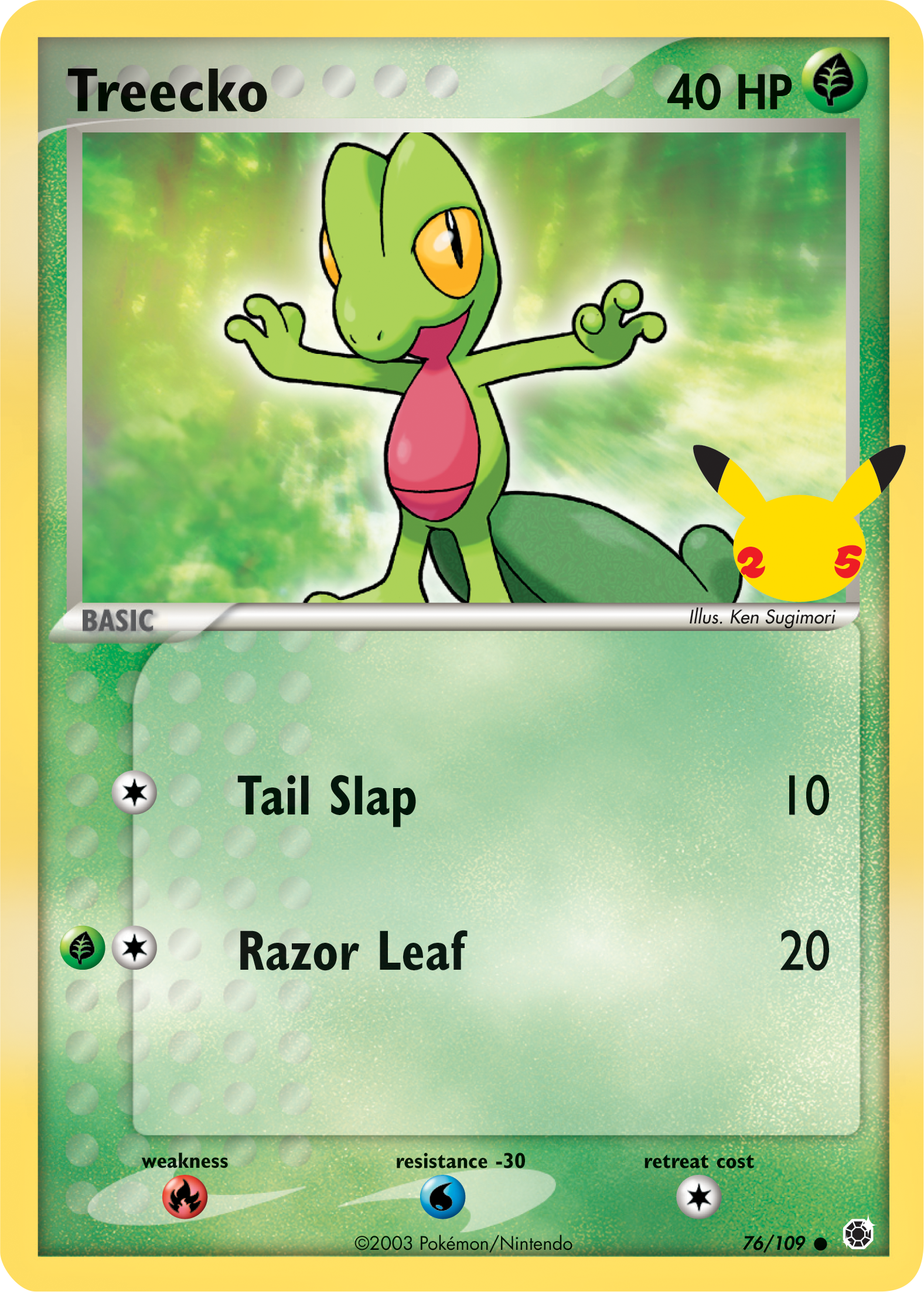 Treecko (76/109) (Jumbo Card) [First Partner Pack] | Exor Games Bridgewater