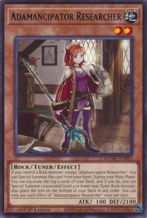 Adamancipator Researcher [MZMU-EN092] Rare | Exor Games Bridgewater