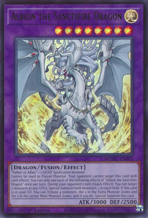 Albion the Sanctifire Dragon [MZMU-EN101] Ultra Rare | Exor Games Bridgewater
