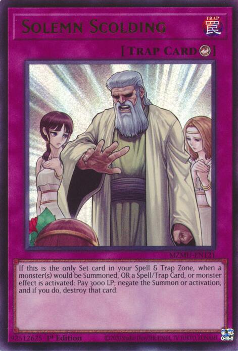 Solemn Scolding [MZMU-EN121] Ultra Rare | Exor Games Bridgewater