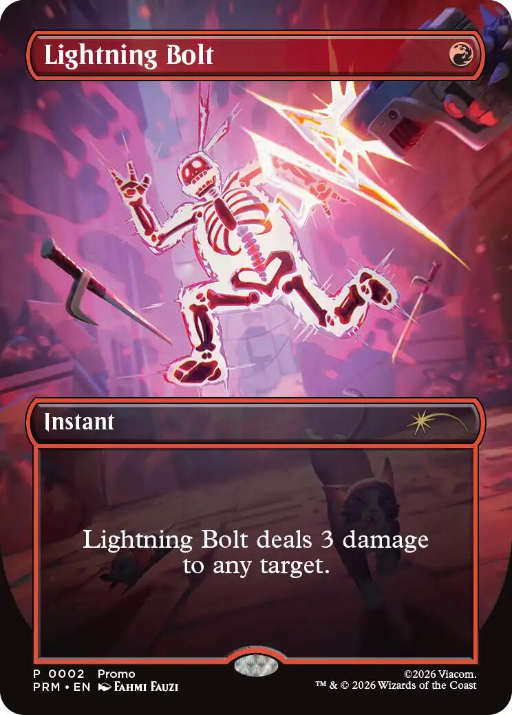 Lightning Bolt (Borderless) [Wizards Play Network 2026] | Exor Games Bridgewater