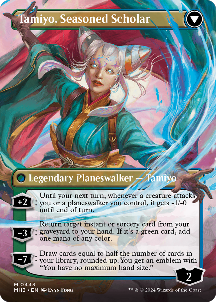 Tamiyo, Inquisitive Student // Tamiyo, Seasoned Scholar (Borderless) [Modern Horizons 3] | Exor Games Bridgewater