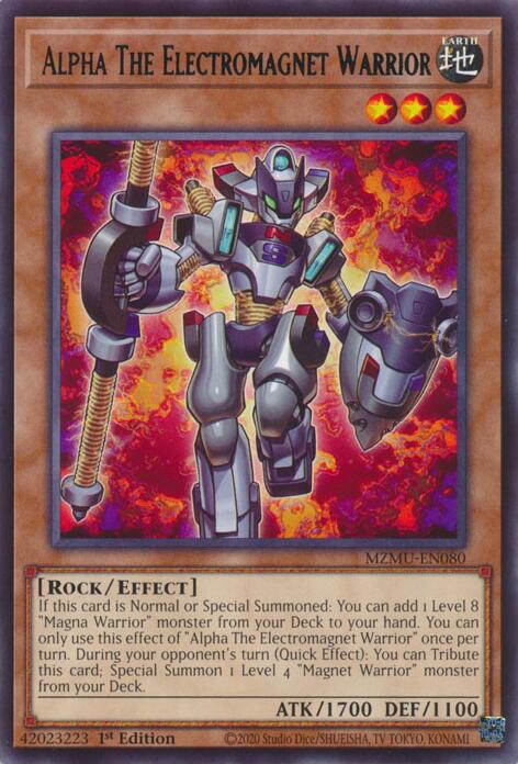 Alpha The Electromagnet Warrior [MZMU-EN080] Rare | Exor Games Bridgewater