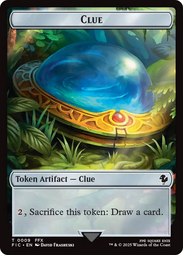 Clue // Treasure Double-Sided Token (Surge Foil) [FINAL FANTASY Commander Tokens] | Exor Games Bridgewater