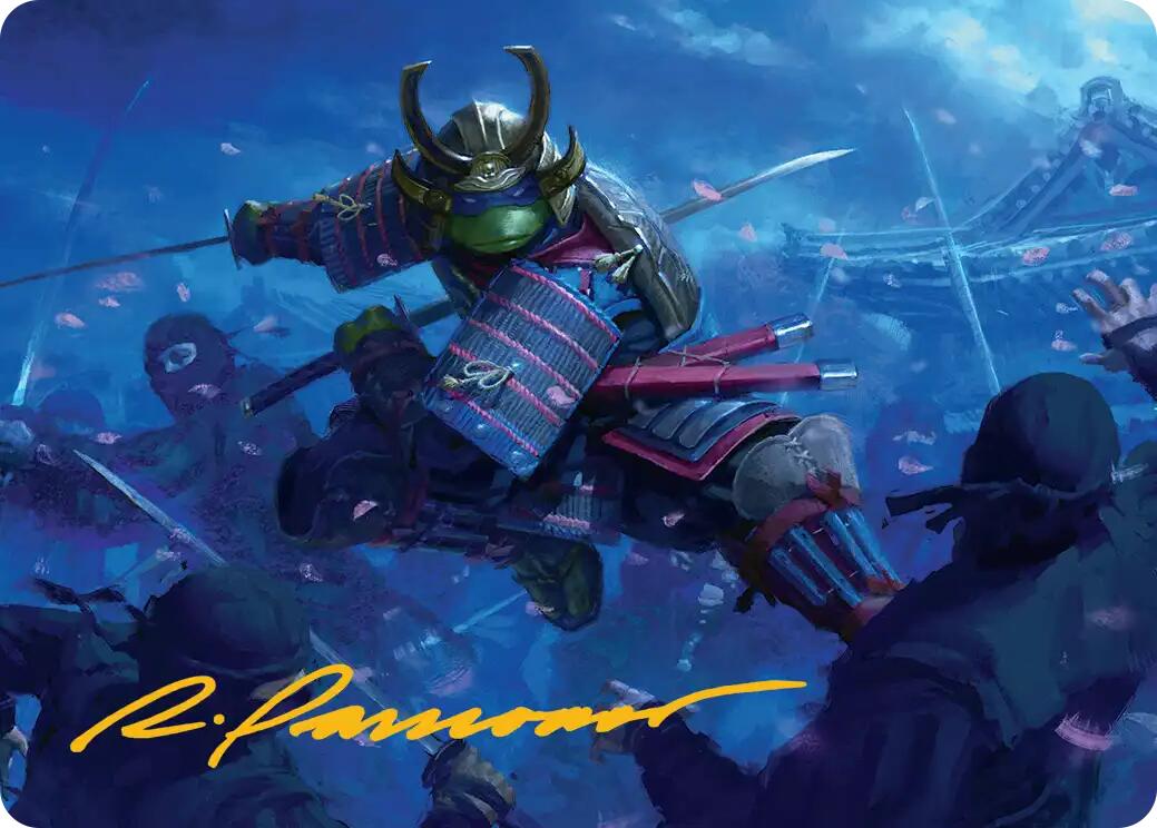 Leonardo, Sewer Samurai Art Card (1/54) (Gold-Stamped Signature) [Teenage Mutant Ninja Turtles Art Series] | Exor Games Bridgewater