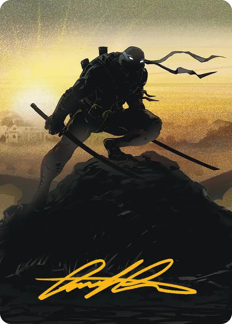 Leonardo, Sewer Samurai Art Card (20/54) (Gold-Stamped Signature) [Teenage Mutant Ninja Turtles Art Series] | Exor Games Bridgewater