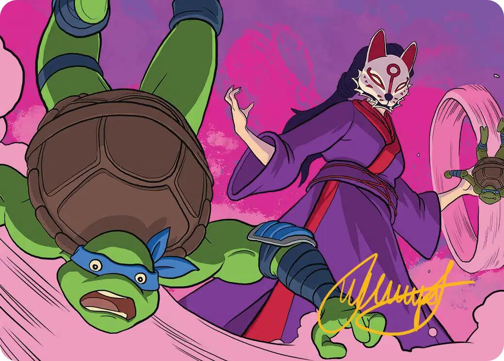 Kitsune's Technique Art Card (Gold-Stamped Signature) [Teenage Mutant Ninja Turtles Art Series] | Exor Games Bridgewater
