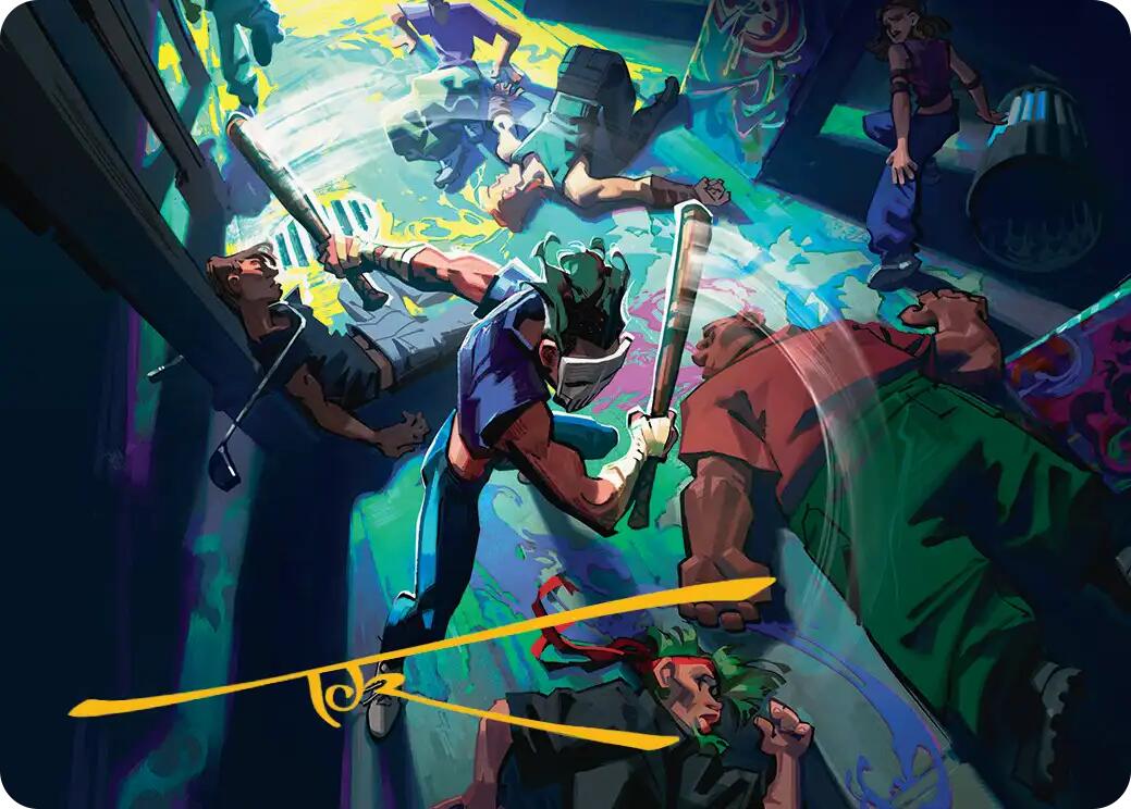 Pain 101 Art Card (Gold-Stamped Signature) [Teenage Mutant Ninja Turtles Art Series] | Exor Games Bridgewater