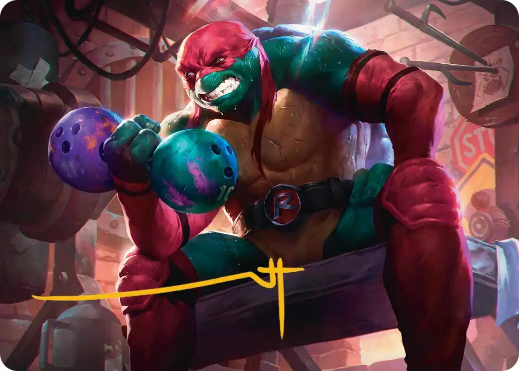 Raphael, Tough Turtle Art Card (Gold-Stamped Signature) [Teenage Mutant Ninja Turtles Art Series] | Exor Games Bridgewater