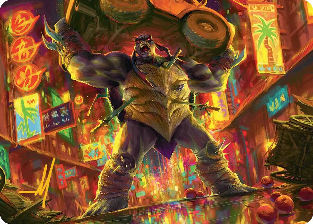 Slash, Reptile Rampager Art Card (Gold-Stamped Signature) [Teenage Mutant Ninja Turtles Art Series] | Exor Games Bridgewater