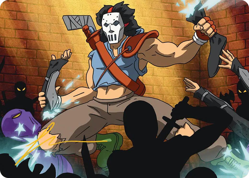 Casey Jones, Vigilante Art Card (Gold-Stamped Signature) [Teenage Mutant Ninja Turtles Art Series] | Exor Games Bridgewater