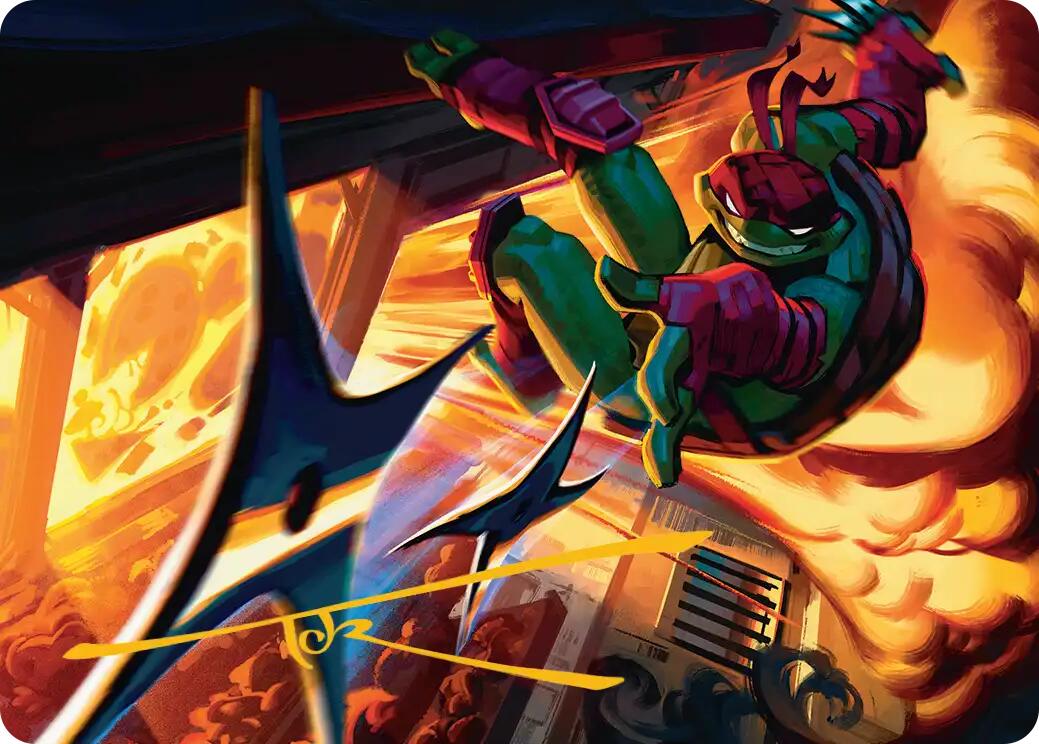 Storm of Steel Art Card (Gold-Stamped Signature) [Teenage Mutant Ninja Turtles Art Series] | Exor Games Bridgewater