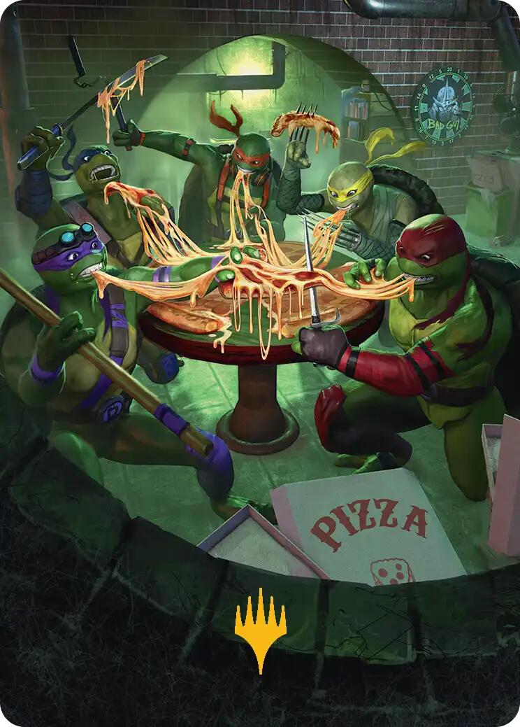 Food Chain Art Card (Gold-Stamped) [Teenage Mutant Ninja Turtles Art Series] | Exor Games Bridgewater