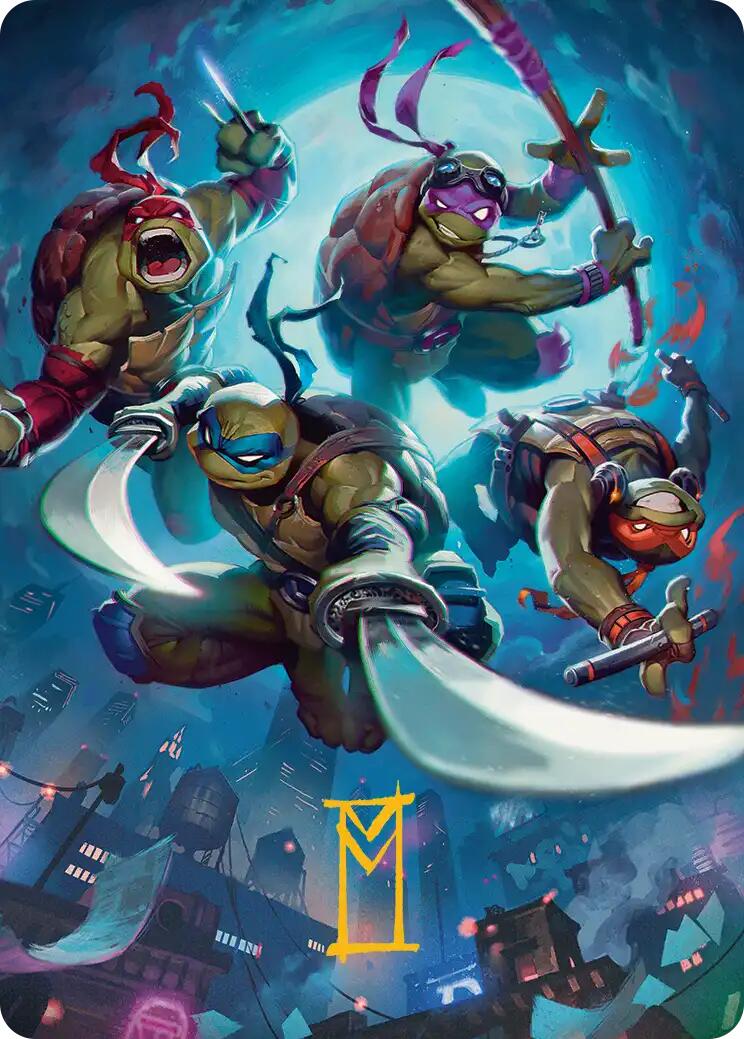 Heroes in a Half Shell Art Card (Gold-Stamped Signature) [Teenage Mutant Ninja Turtles Art Series] | Exor Games Bridgewater