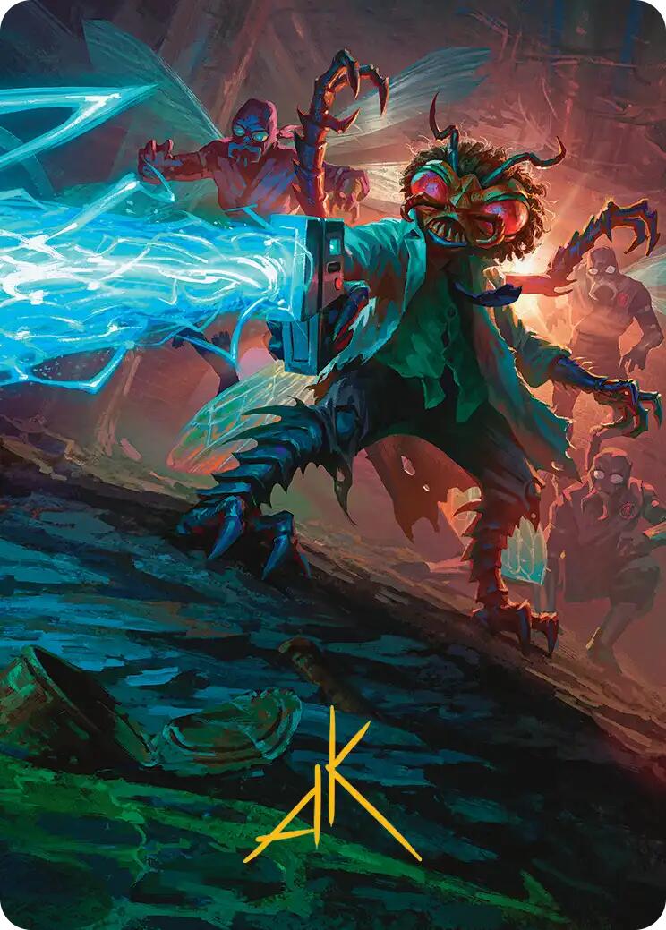 Baxter, Exzzperimental Zzientist Art Card (Gold-Stamped Signature) [Teenage Mutant Ninja Turtles Art Series] | Exor Games Bridgewater