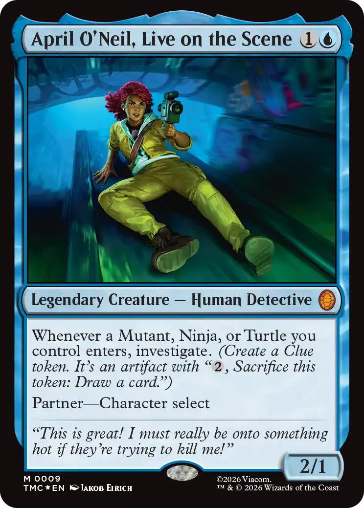 April O'Neil, Live on the Scene (Surge Foil) [Teenage Mutant Ninja Turtles Commander] | Exor Games Bridgewater