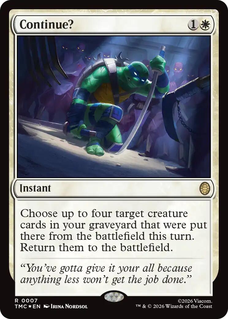 Continue? (Surge Foil) [Teenage Mutant Ninja Turtles Commander] | Exor Games Bridgewater