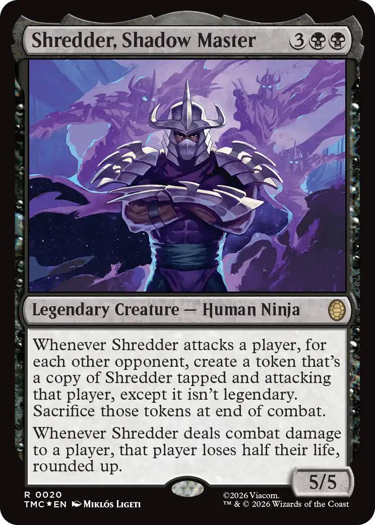 Shredder, Shadow Master (Surge Foil) [Teenage Mutant Ninja Turtles Commander] | Exor Games Bridgewater