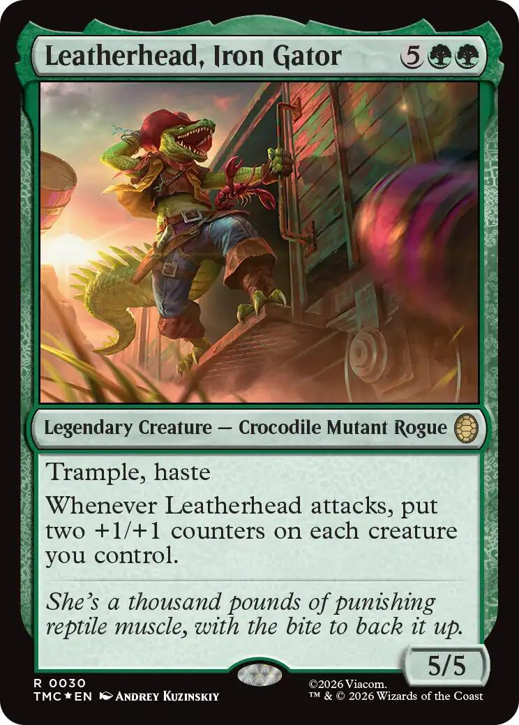 Leatherhead, Iron Gator (Surge Foil) [Teenage Mutant Ninja Turtles Commander] | Exor Games Bridgewater