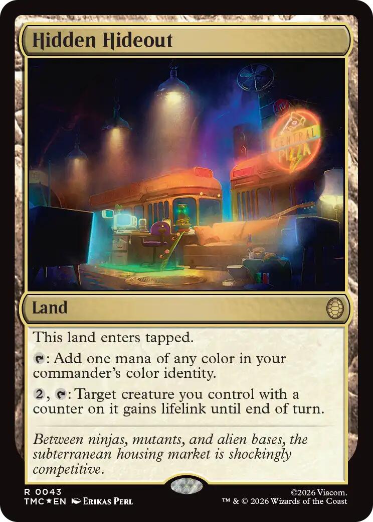 Hidden Hideout (Surge Foil) [Teenage Mutant Ninja Turtles Commander] | Exor Games Bridgewater