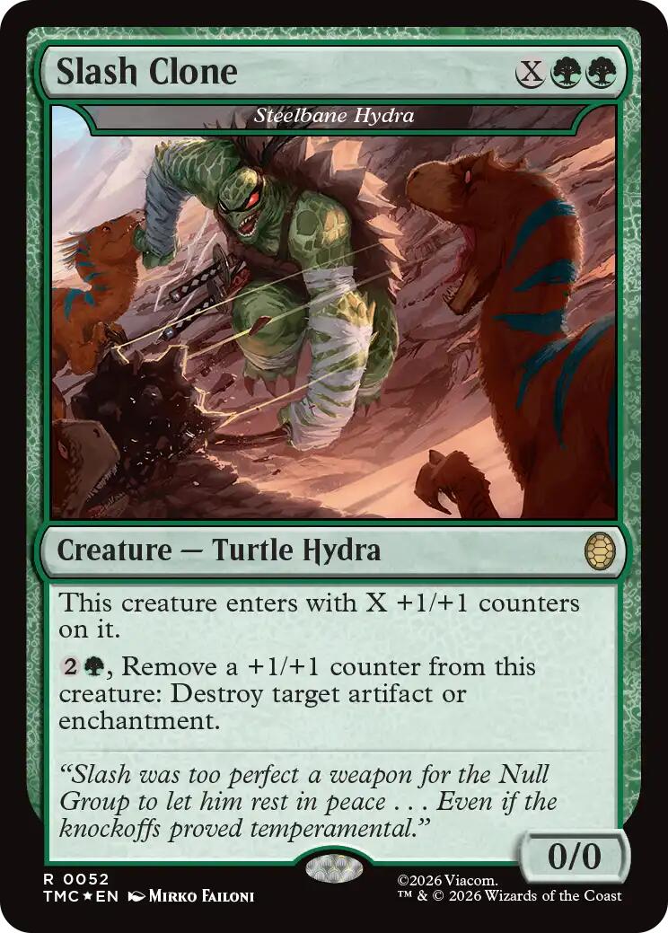 Slash Clone - Steelbane Hydra (Surge Foil) [Teenage Mutant Ninja Turtles Commander] | Exor Games Bridgewater