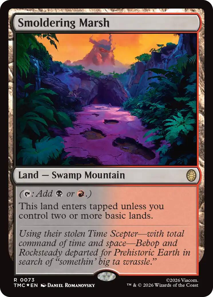 Smoldering Marsh (Surge Foil) [Teenage Mutant Ninja Turtles Commander] | Exor Games Bridgewater