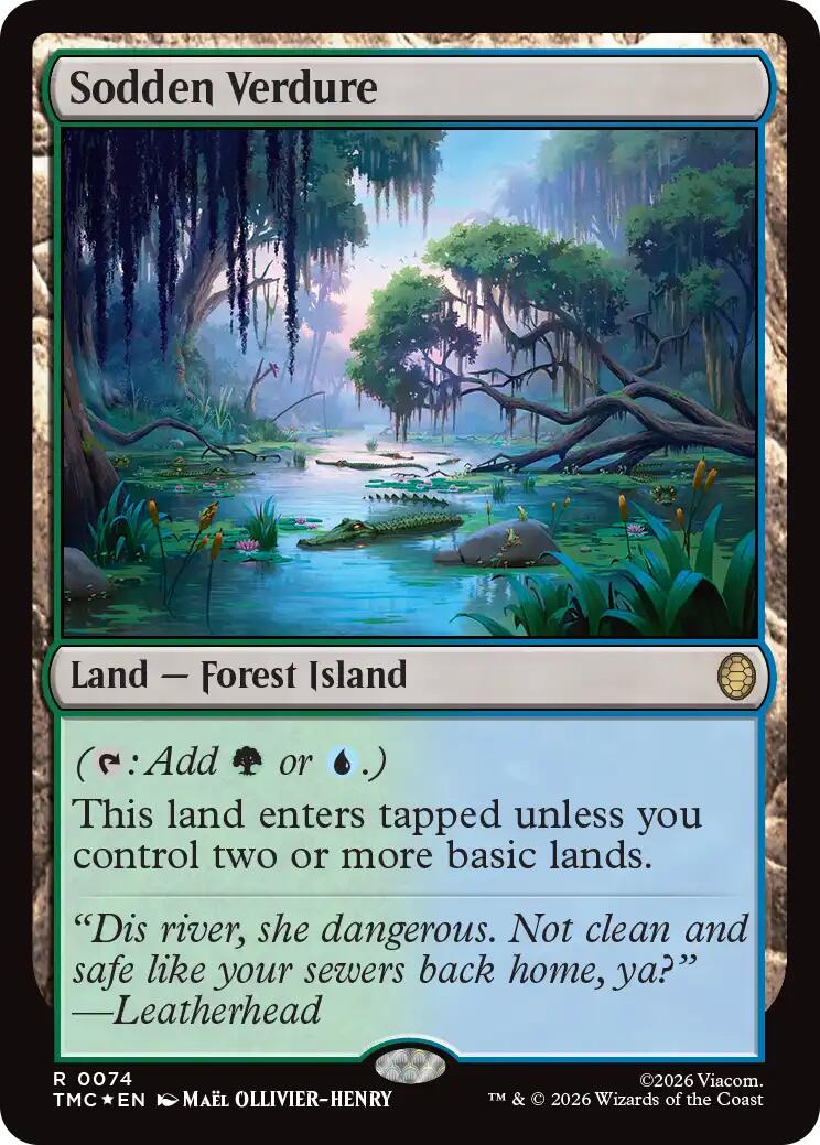 Sodden Verdure (Surge Foil) [Teenage Mutant Ninja Turtles Commander] | Exor Games Bridgewater