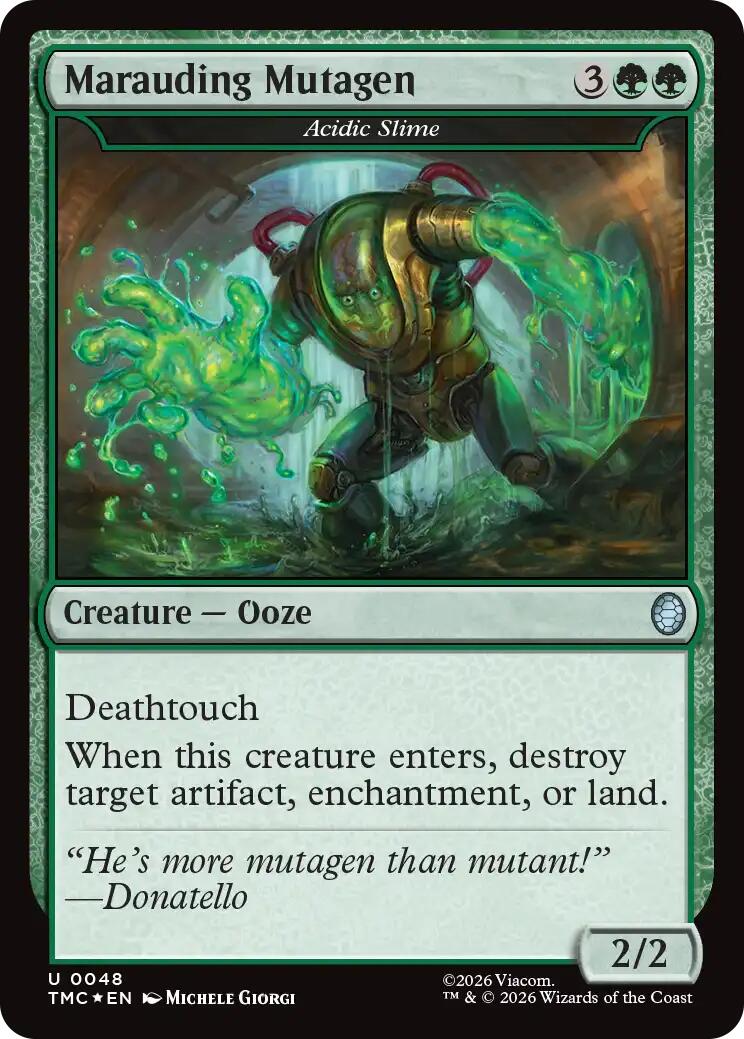 Marauding Mutagen - Acidic Slime (Surge Foil) [Teenage Mutant Ninja Turtles Commander] | Exor Games Bridgewater