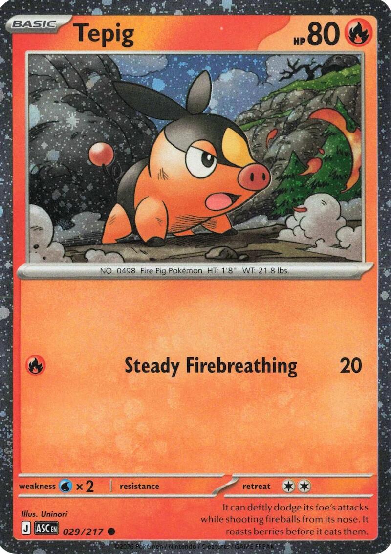 Tepig (029/217) (Cosmos Holo) [Miscellaneous Cards] | Exor Games Bridgewater