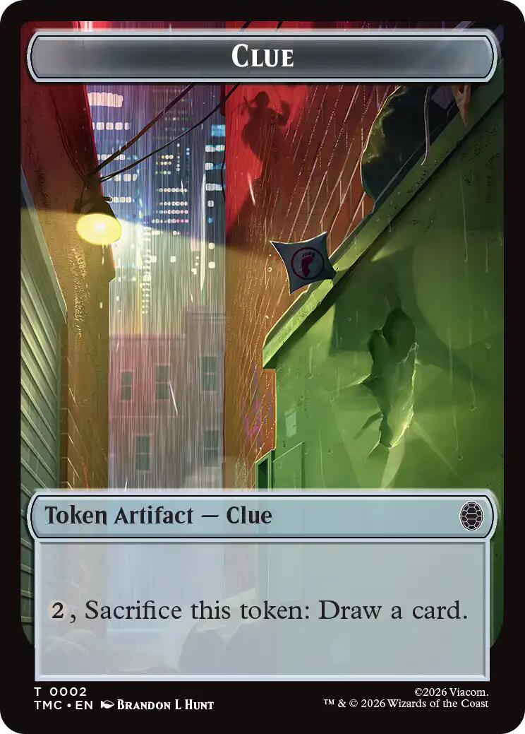 Clue // Rat Double-Sided Token [Teenage Mutant Ninja Turtles Commander Tokens] | Exor Games Bridgewater