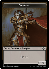 Vampire (0006) // Vampire Demon Double-Sided Token [The Lost Caverns of Ixalan Commander Tokens] | Exor Games Bridgewater