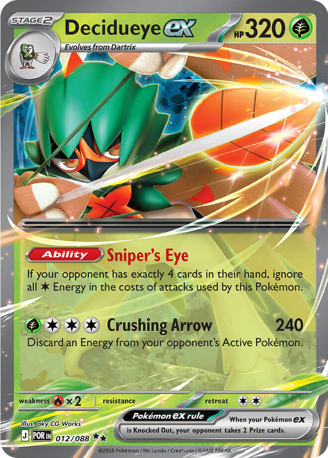 Decidueye ex (012/088) [Mega Evolution: Perfect Order] | Exor Games Bridgewater