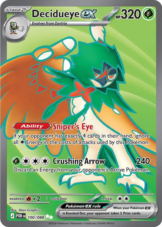 Decidueye ex (100/088) [Mega Evolution: Perfect Order] | Exor Games Bridgewater