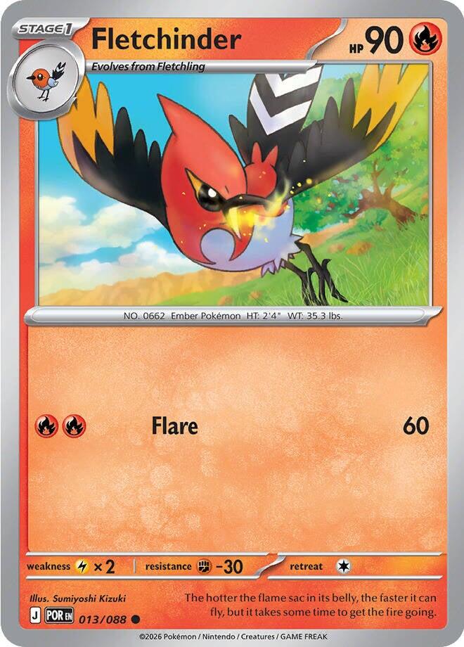 Fletchinder (013/088) [Mega Evolution: Perfect Order] | Exor Games Bridgewater