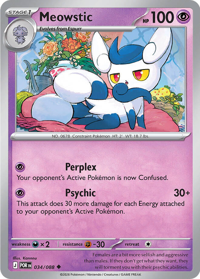 Meowstic (034/088) [Mega Evolution: Perfect Order] | Exor Games Bridgewater