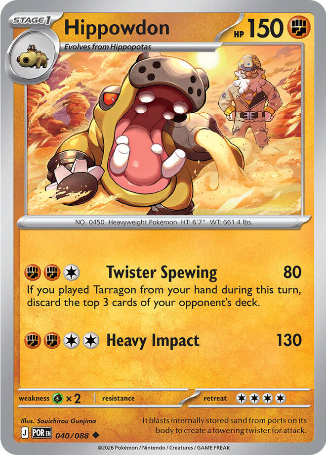 Hippowdon (040/088) [Mega Evolution: Perfect Order] | Exor Games Bridgewater