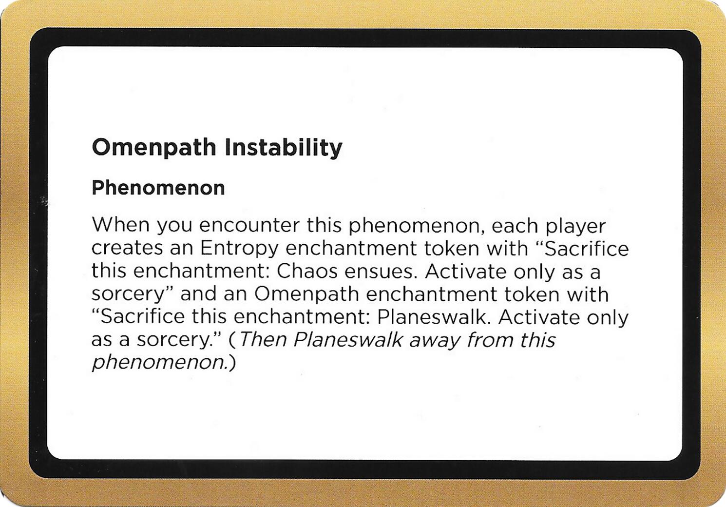 Omenpath Instability (Black Lotus Unknown Planechase) [Oversize Cards] | Exor Games Bridgewater