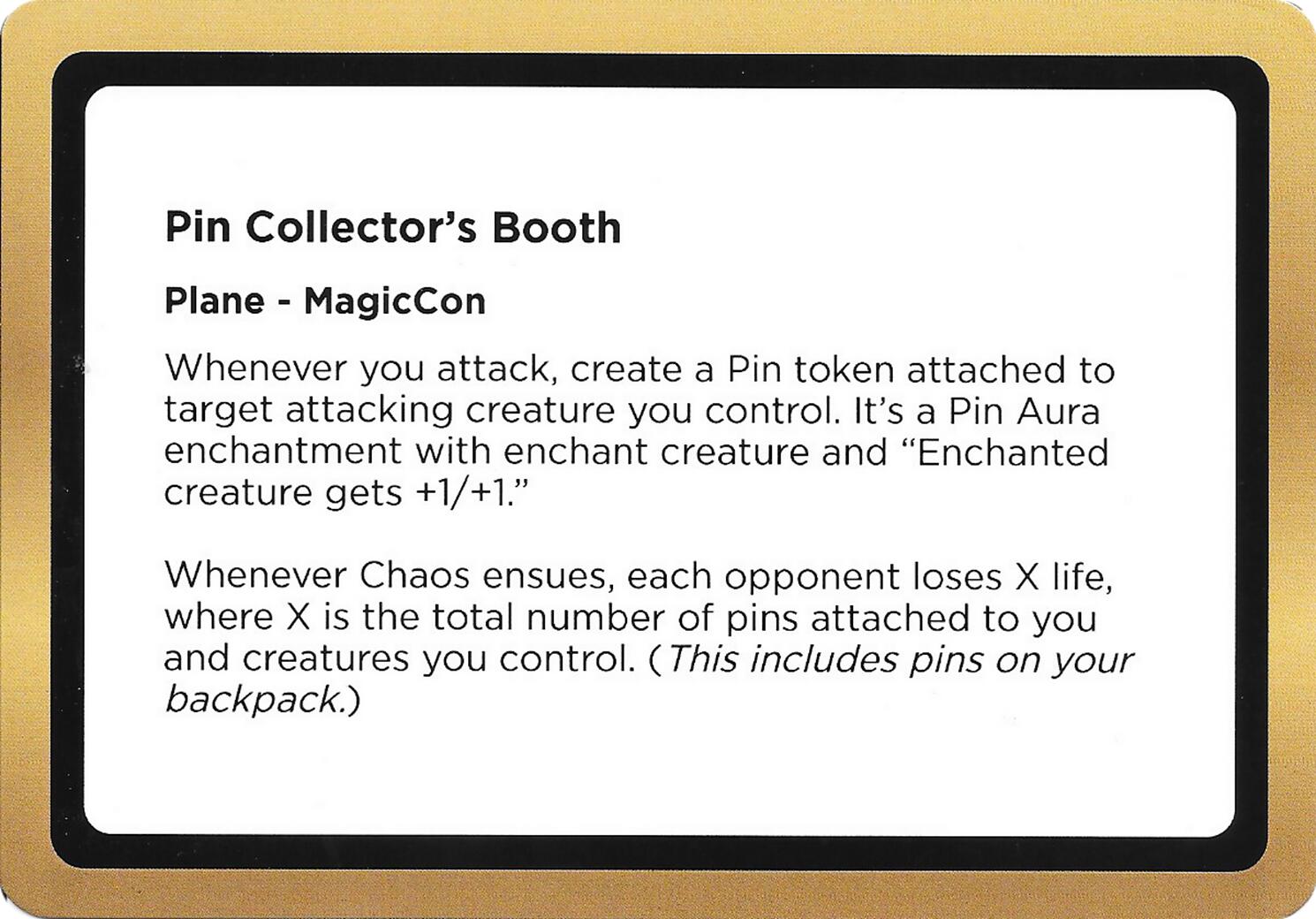 Pin Collector's Booth (Black Lotus Unknown Planechase) [Oversize Cards] | Exor Games Bridgewater