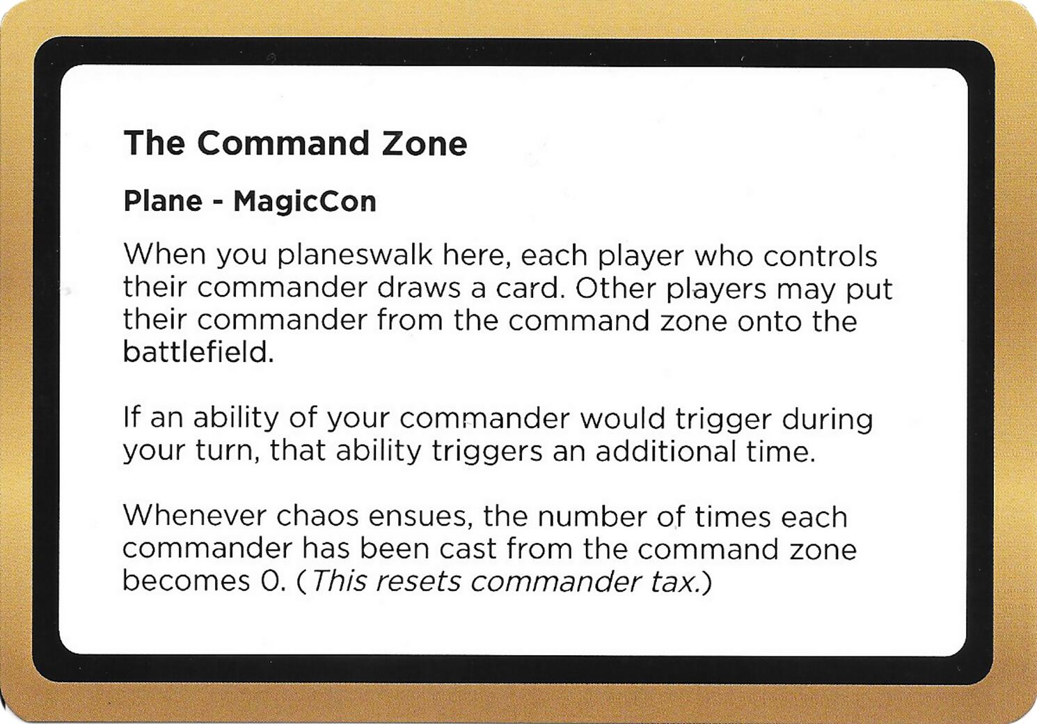The Command Zone (Black Lotus Unknown Planechase) [Oversize Cards] | Exor Games Bridgewater