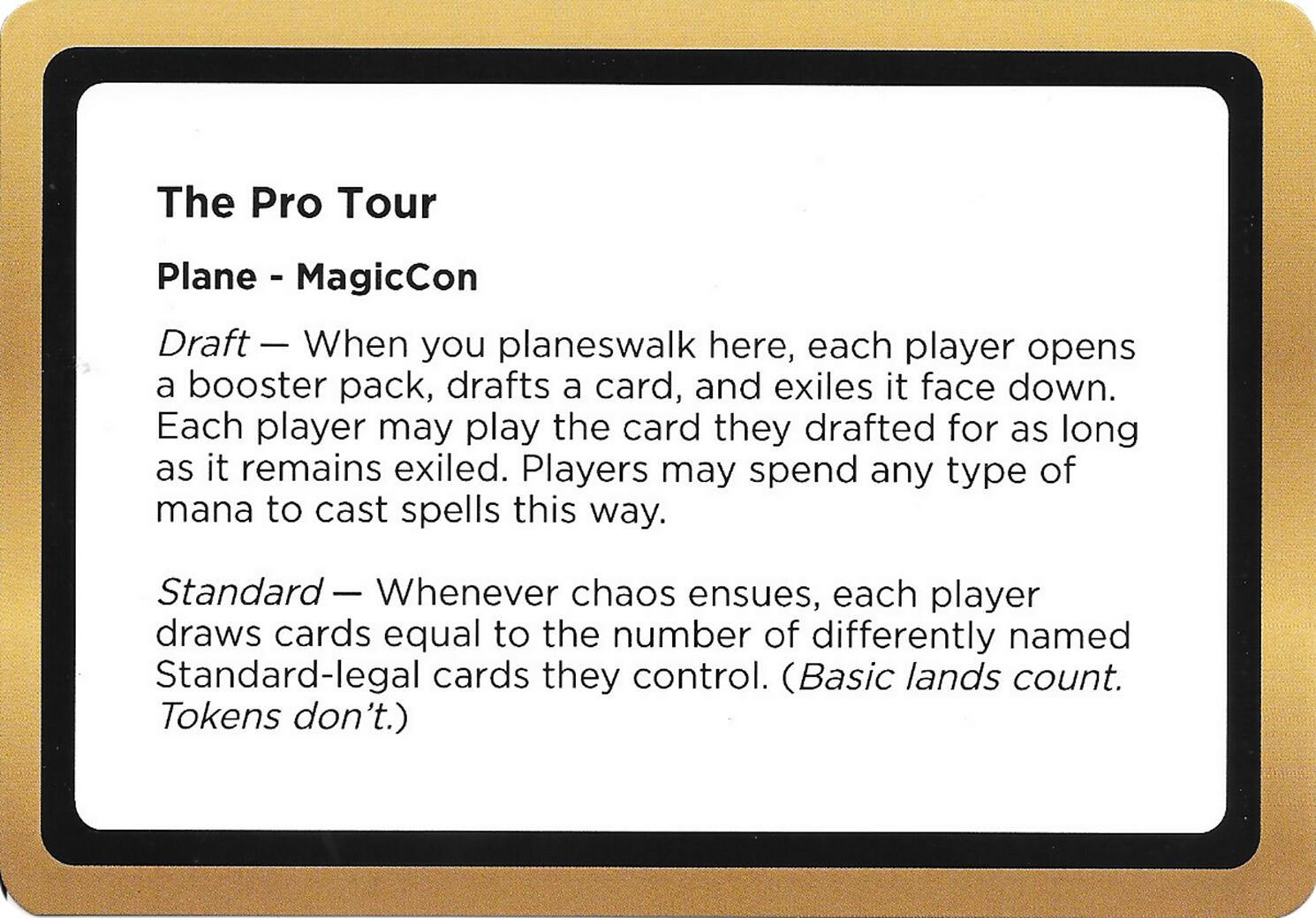 The Pro Tour (Black Lotus Unknown Planechase) [Oversize Cards] | Exor Games Bridgewater