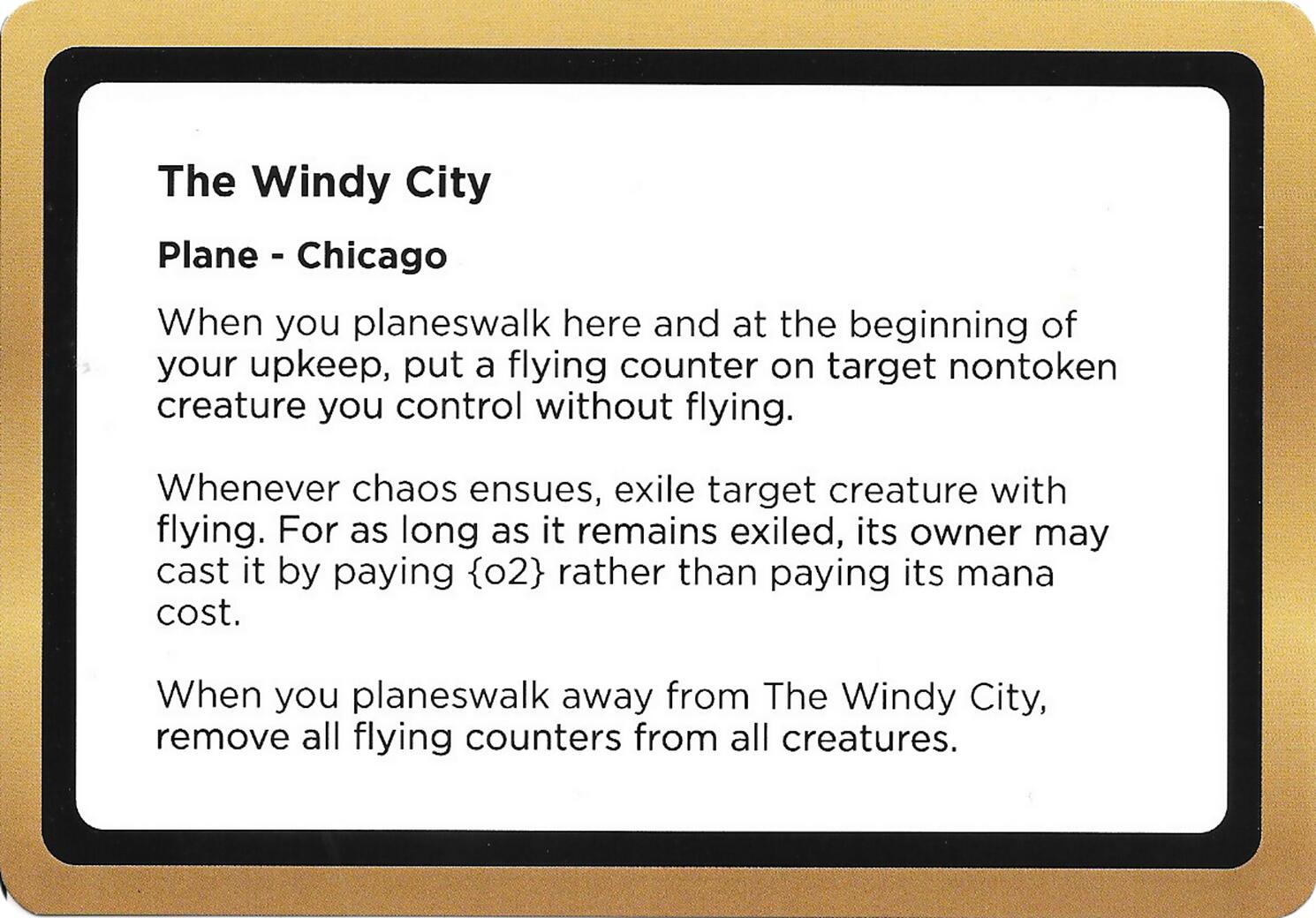 The Windy City (Black Lotus Unknown Planechase) [Oversize Cards] | Exor Games Bridgewater