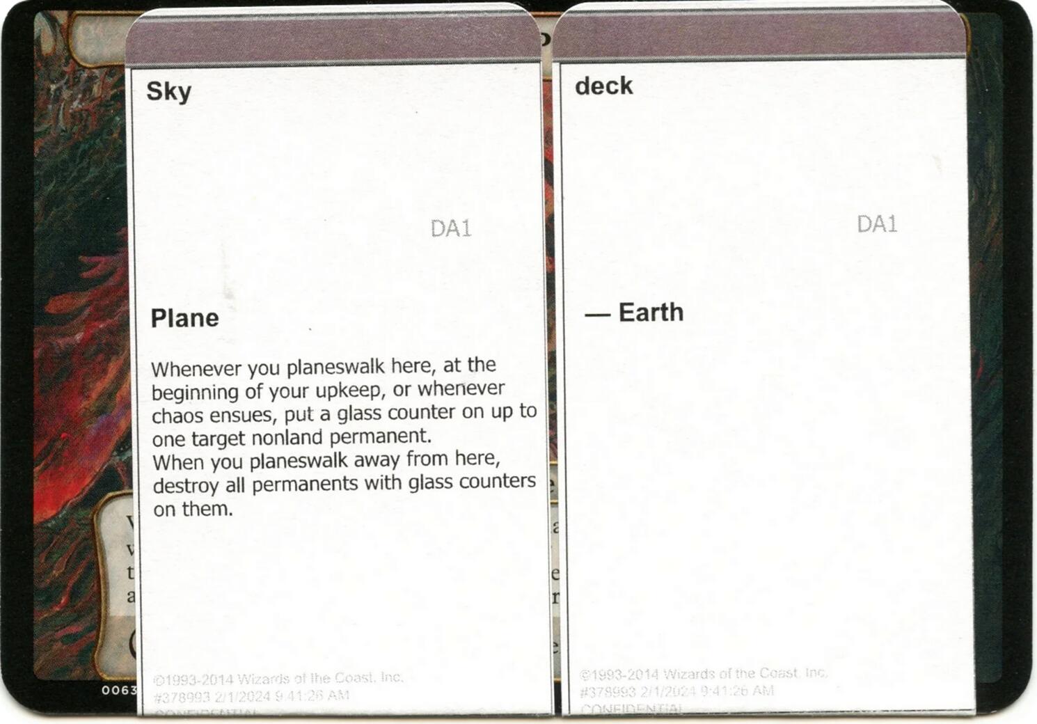Sky Deck (Black Lotus Unknown Planechase) [Oversize Cards] | Exor Games Bridgewater