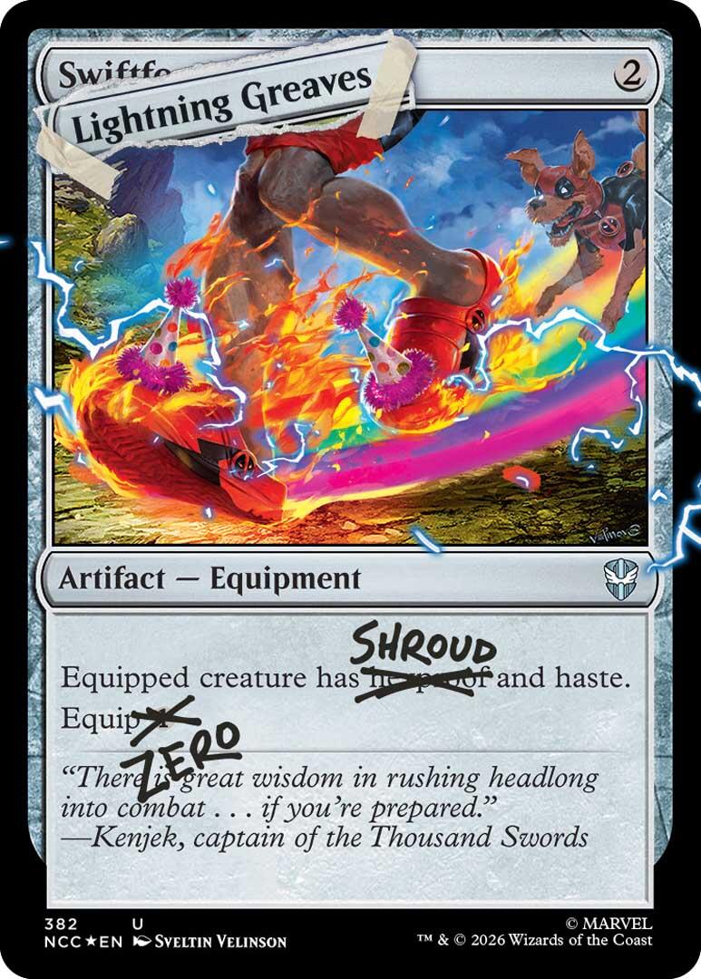 Lightning Greaves (382) (Pool Party Foil) [Secret Lair Drop Series] | Exor Games Bridgewater