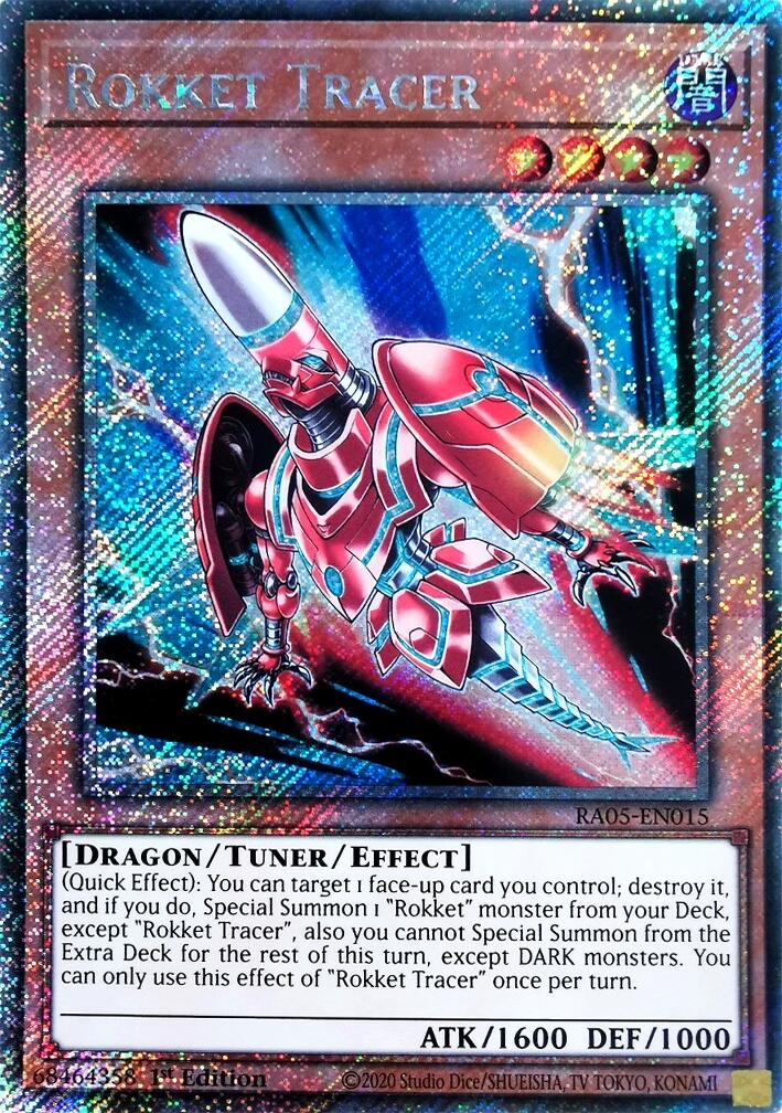 Rokket Tracer (Platinum Secret Rare) [RA05-EN015] Platinum Secret Rare | Exor Games Bridgewater