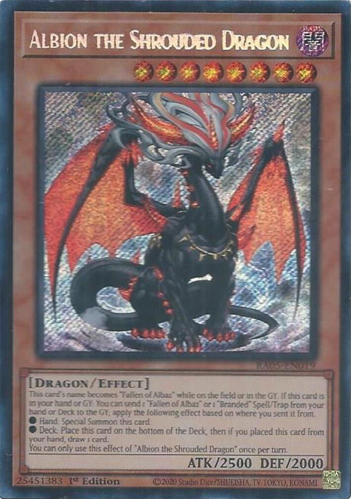 Albion the Shrouded Dragon (Secret Rare) [RA05-EN019] Secret Rare | Exor Games Bridgewater