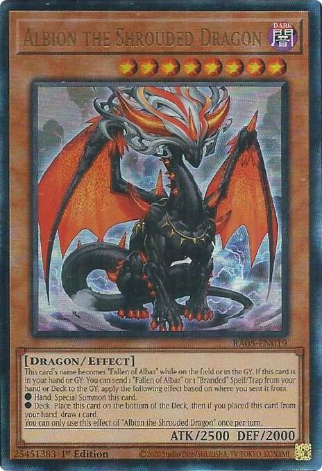 Albion the Shrouded Dragon (Ultimate Rare) [RA05-EN019] Ultimate Rare | Exor Games Bridgewater