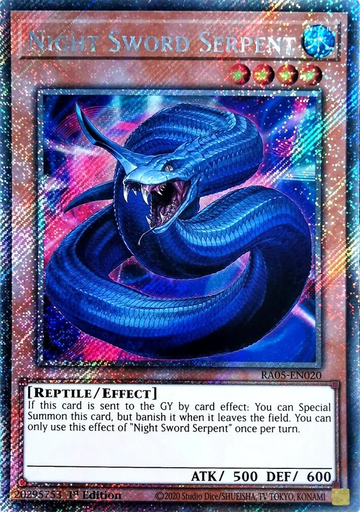 Night Sword Serpent (Platinum Secret Rare) [RA05-EN020] Platinum Secret Rare | Exor Games Bridgewater